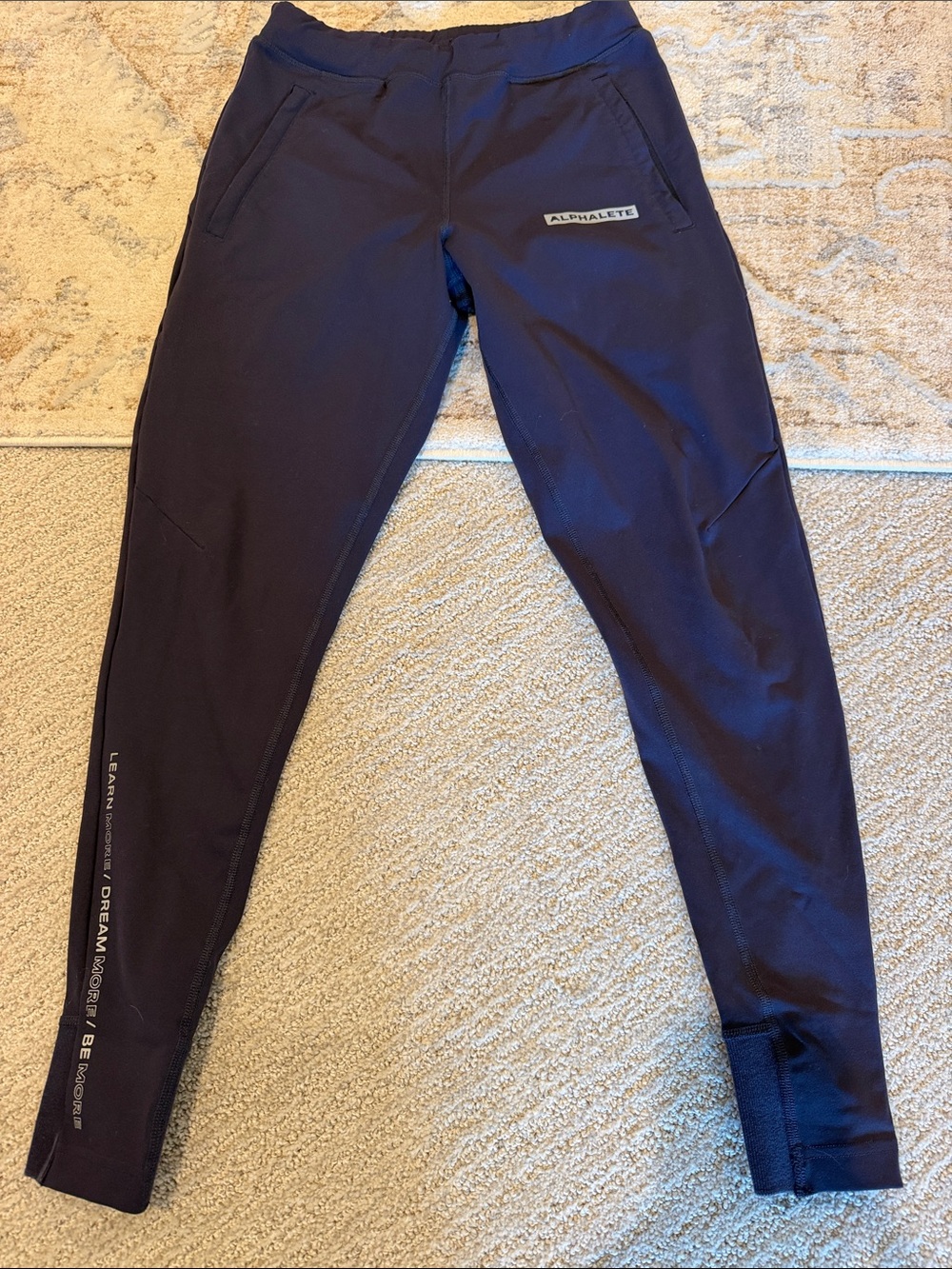 Alphalete Infinity Joggers Men’s Size S Blue Slim Fit Athletic Gym Cuffed